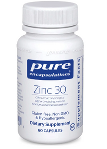 Pure Encapsulations Zinc 30 180 Caps