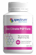 Load image into Gallery viewer, Spectrum Ceutical Zinc Citrate P5P Forte 90 Capsules